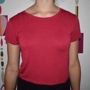Cotton On pink crop top